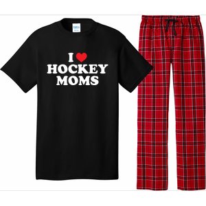 I Love Hockey Moms Funny Design Gift Pajama Set