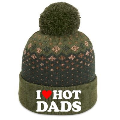 I Love Hot Dads I Heart Hot Dads The Baniff Cuffed Pom Beanie