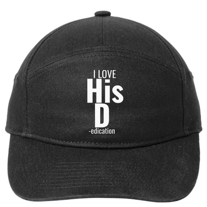 I Love His D Love Her P Funny Matching Couples 7-Panel Snapback Hat