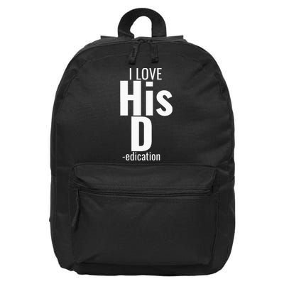 I Love His D Love Her P Funny Matching Couples 16 in Basic Backpack