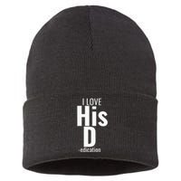 I Love His D Love Her P Funny Matching Couples Sustainable Knit Beanie