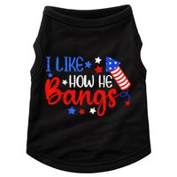 I Like How He Bang Funny 4th Of July Matching Couple Doggie Tank