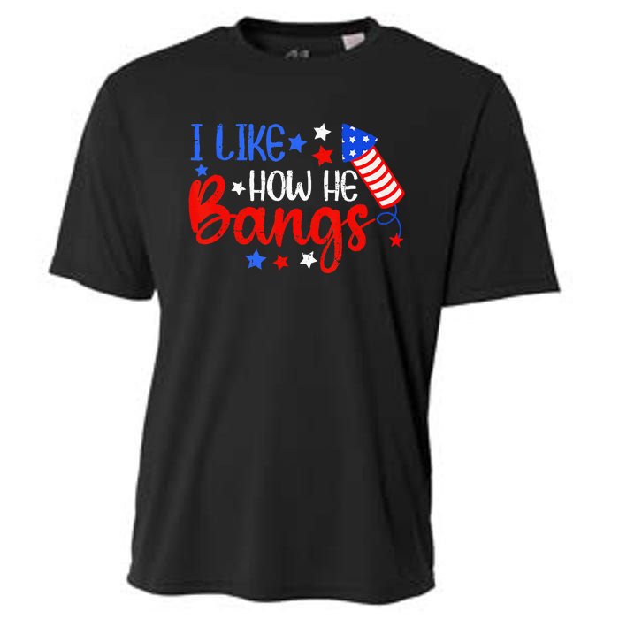 I Like How He Bang Funny 4th Of July Matching Couple Cooling Performance Crew T-Shirt