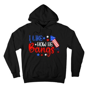 I Like How He Bang Funny 4th Of July Matching Couple Hoodie