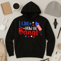 I Like How He Bang Funny 4th Of July Matching Couple Hoodie