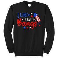 I Like How He Bang Funny 4th Of July Matching Couple Sweatshirt