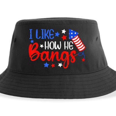 I Like How He Bang Funny 4th Of July Matching Couple Sustainable Bucket Hat
