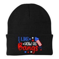 I Like How He Bang Funny 4th Of July Matching Couple Beanie