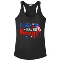 I Like How He Bang Funny 4th Of July Matching Couple Ladies PosiCharge Competitor Racerback Tank