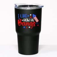 I Like How He Bang Funny 4th Of July Matching Couple Tumbler