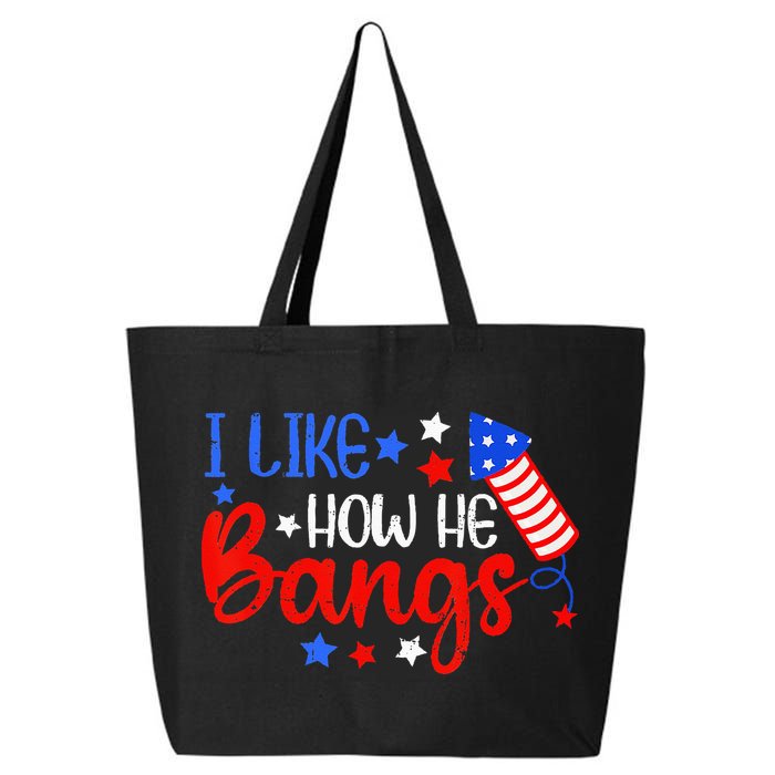 I Like How He Bang Funny 4th Of July Matching Couple 25L Jumbo Tote