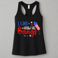 I Like How He Bang Funny 4th Of July Matching Couple Womens Tank Top