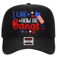 I Like How He Bang Funny 4th Of July Matching Couple Trucker Hat
