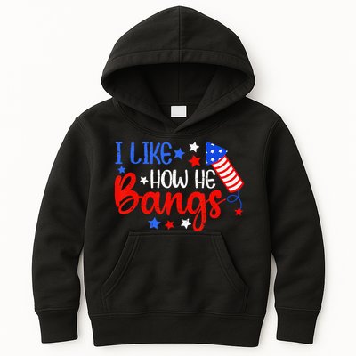 I Like How He Bang Funny 4th Of July Matching Couple Kids Hoodie
