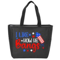 I Like How He Bang Funny 4th Of July Matching Couple Zip Tote Bag