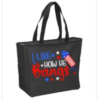 I Like How He Bang Funny 4th Of July Matching Couple Zip Tote Bag