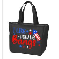 I Like How He Bang Funny 4th Of July Matching Couple Zip Tote Bag
