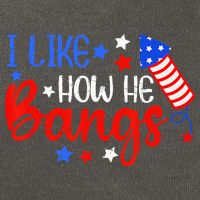 I Like How He Bang Funny 4th Of July Matching Couple Cotton Canvas Backpack