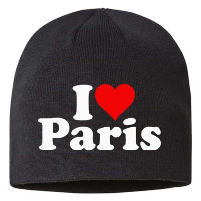 I LOVE HEART PARIS FRANCE Sustainable Beanie