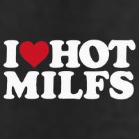 I LOVE HOT MILFS I HEART HOT MILFS 7 Panel Mesh Trucker Snapback Hat