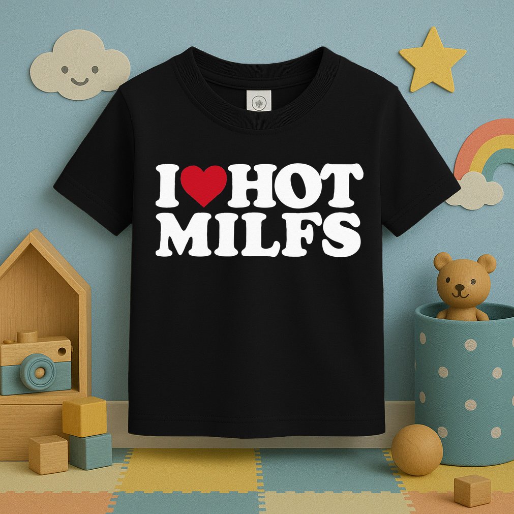 I LOVE HOT MILFS I HEART HOT MILFS Toddler T-Shirt