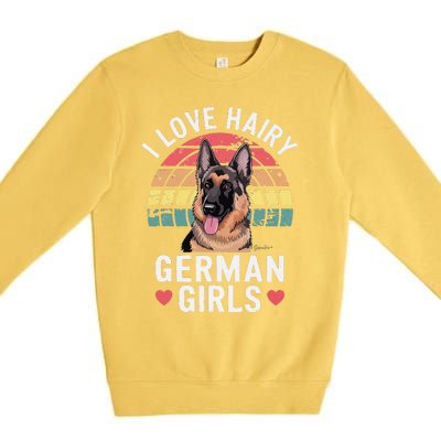 I Love Hairy German Premium Crewneck Sweatshirt