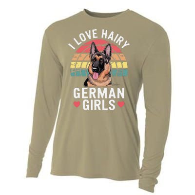 I Love Hairy German Cooling Performance Long Sleeve Crew