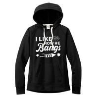 I Like How He Bangs 4th Of July Women's Fleece Hoodie