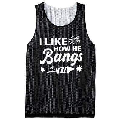 I Like How He Bangs 4th Of July Mesh Reversible Basketball Jersey Tank