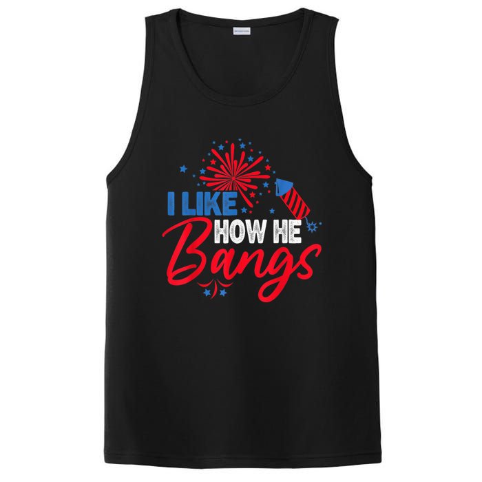 I Like How He Bangs I Like How She Explodes Couple July 4th PosiCharge Competitor Tank