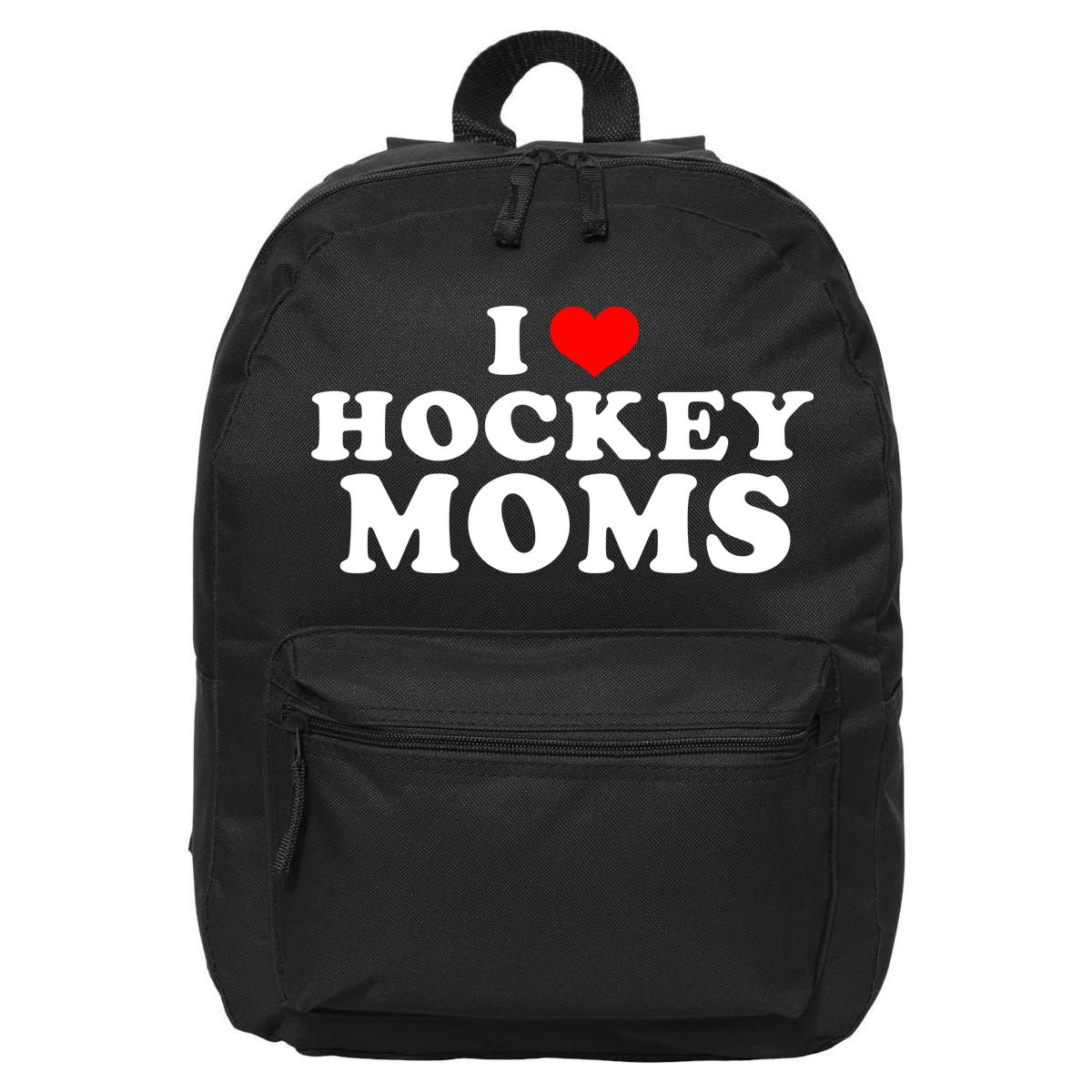 I Love Hockey Mom Funny 16 in Basic Backpack