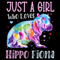 I Love Hippo Fiona Drawstring Bag