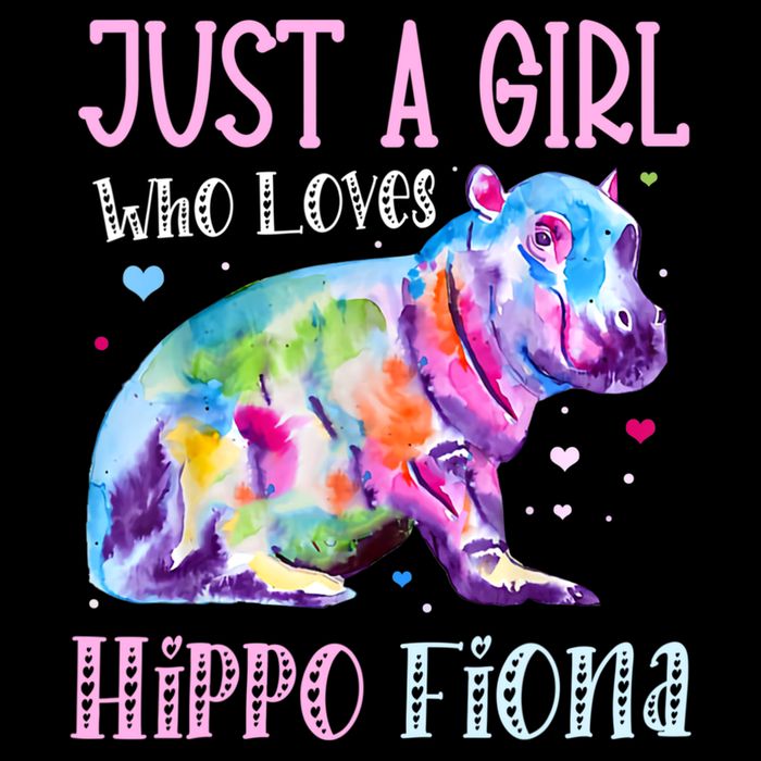 I Love Hippo Fiona Drawstring Bag