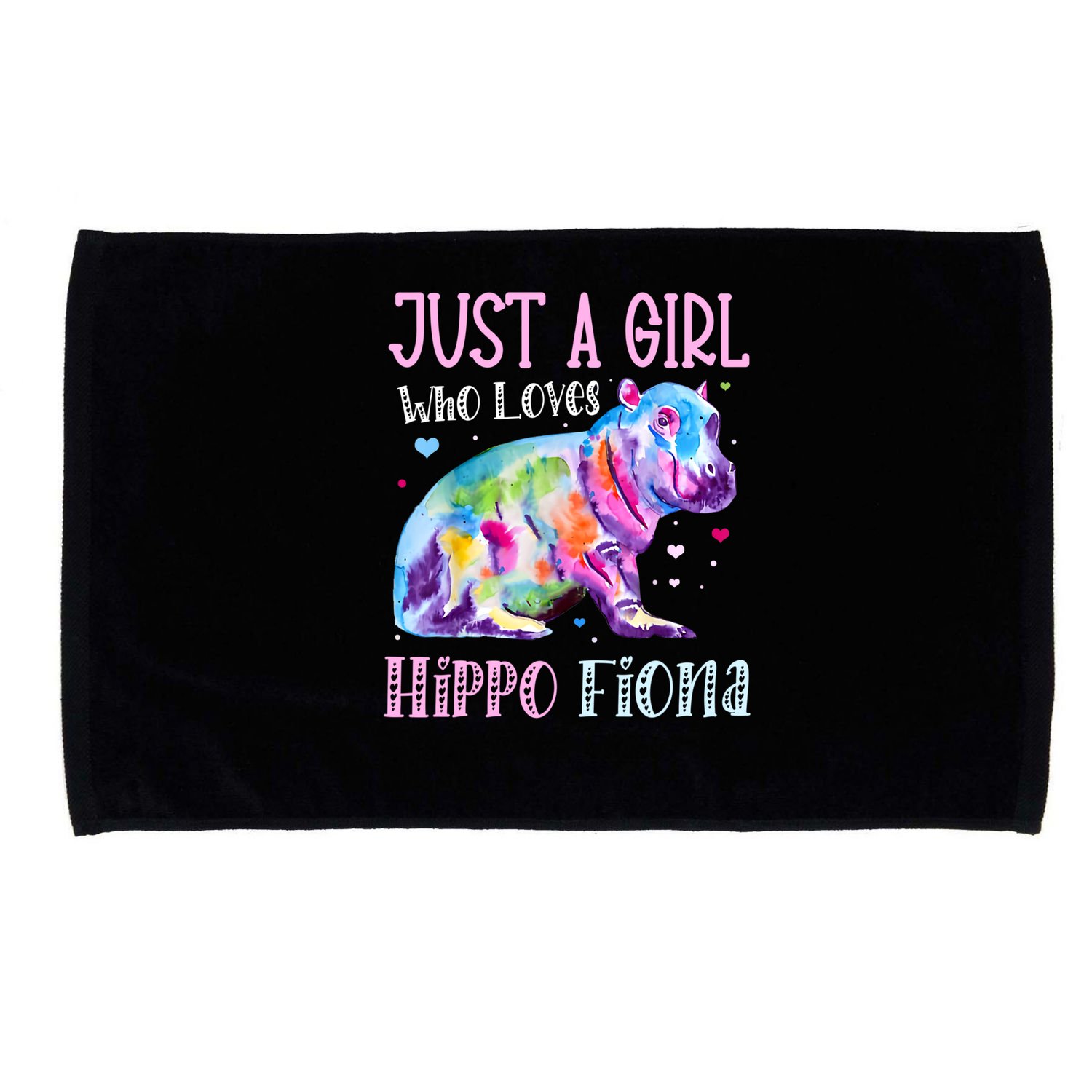 I Love Hippo Fiona Microfiber Hand Towel
