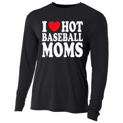 I Love Hot Baseball Moms Cooling Performance Long Sleeve Crew