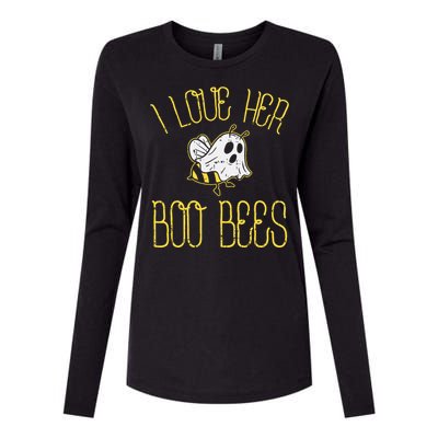 I Love Her Boo Bees Couples Halloween Costume Womens Cotton Relaxed Long Sleeve T-Shirt