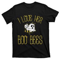 I Love Her Boo Bees Couples Halloween Costume T-Shirt