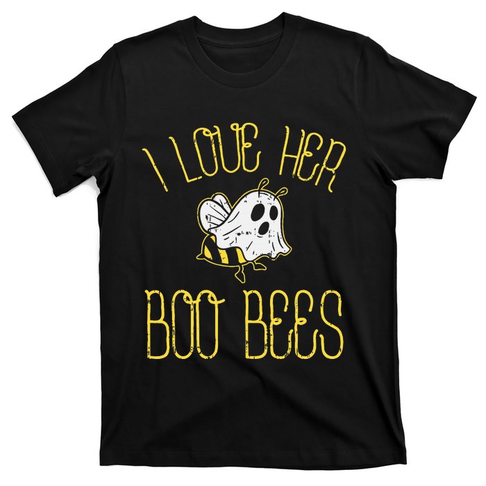 I Love Her Boo Bees Couples Halloween Costume T-Shirt