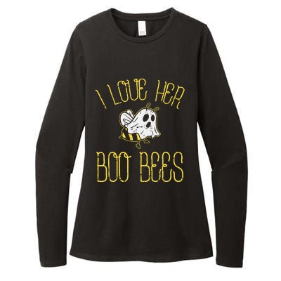 I Love Her Boo Bees Couples Halloween Costume Womens CVC Long Sleeve Shirt