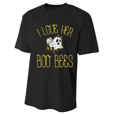 I Love Her Boo Bees Couples Halloween Costume Performance Sprint T-Shirt