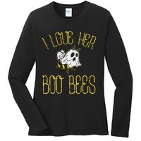 I Love Her Boo Bees Couples Halloween Costume Ladies Long Sleeve Shirt