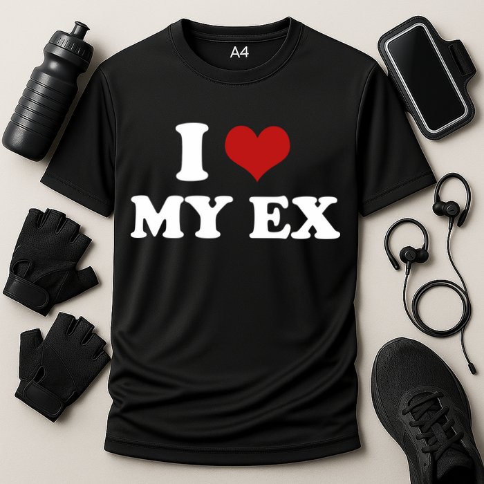 I Love Heart My EX 2000s Style Meme Tee Cooling Performance Crew T-Shirt