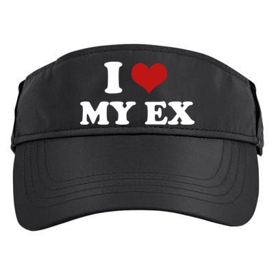 I Love Heart My EX 2000s Style Meme Tee Adult Drive Performance Visor