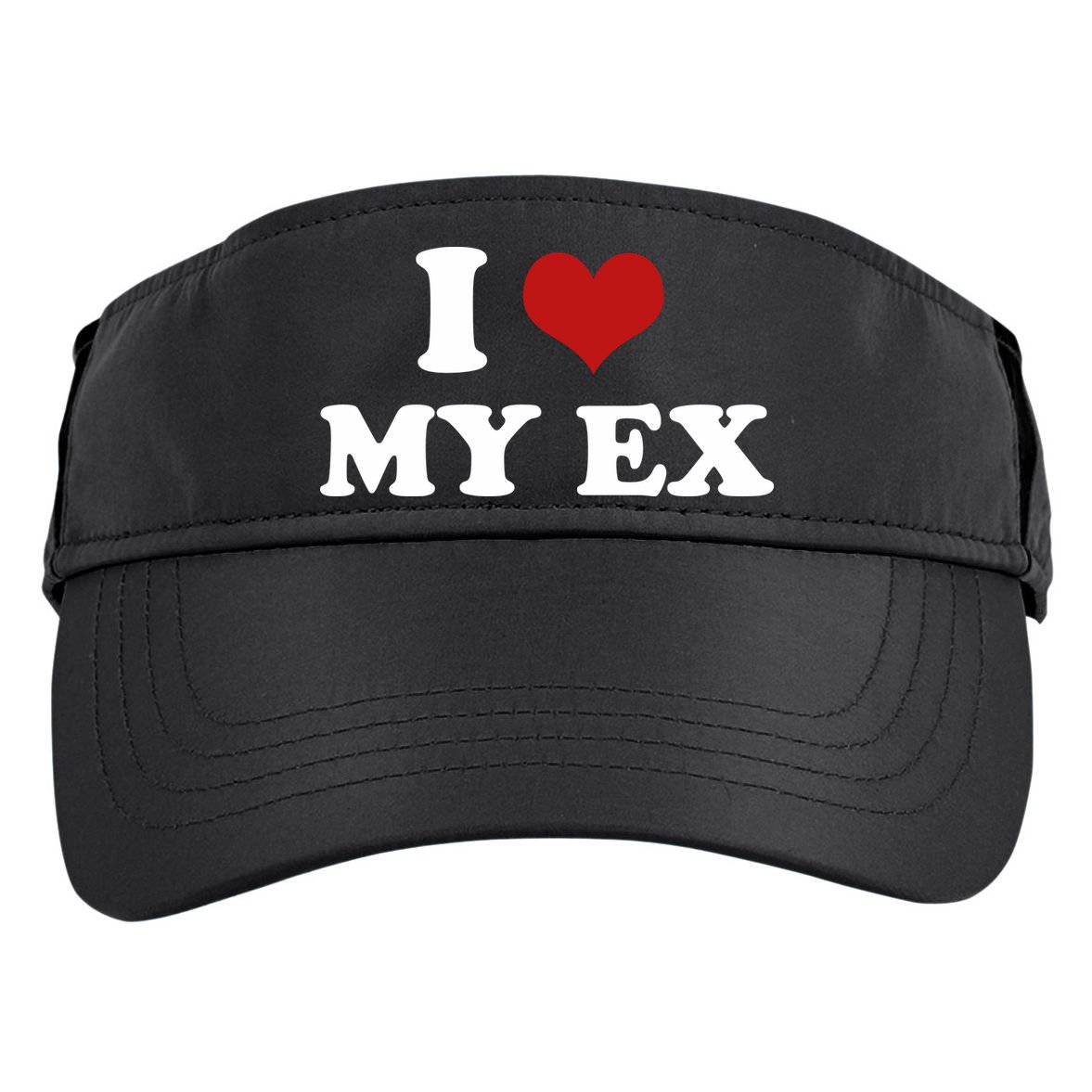 I Love Heart My EX 2000s Style Meme Tee Adult Drive Performance Visor