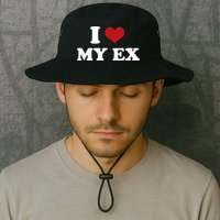 I Love Heart My EX 2000s Style Meme Tee Bucket Hat