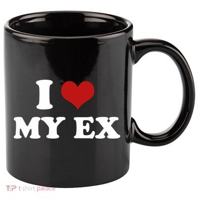 I Love Heart My EX 2000s Style Meme Tee 11oz C Handle Ceramic Mug