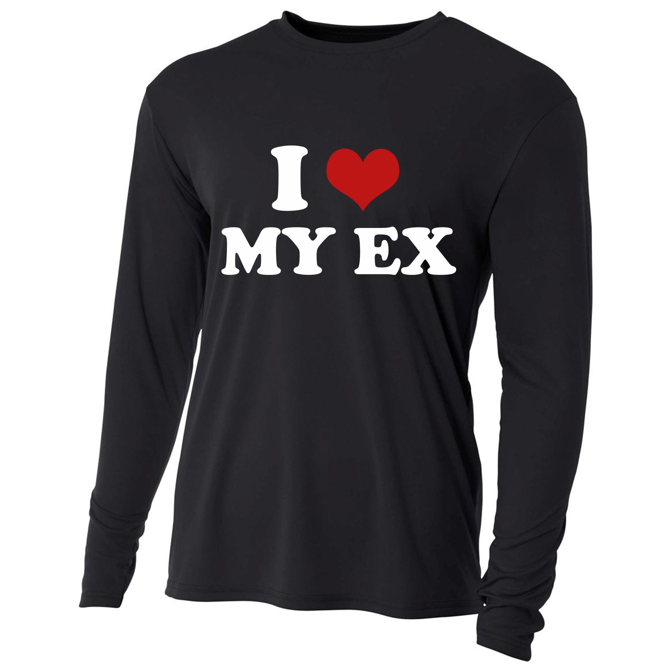 I Love Heart My EX 2000s Style Meme Tee Cooling Performance Long Sleeve Crew