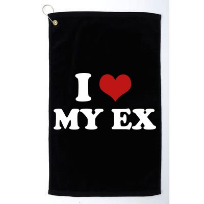 I Love Heart My EX 2000s Style Meme Tee Golf Towel
