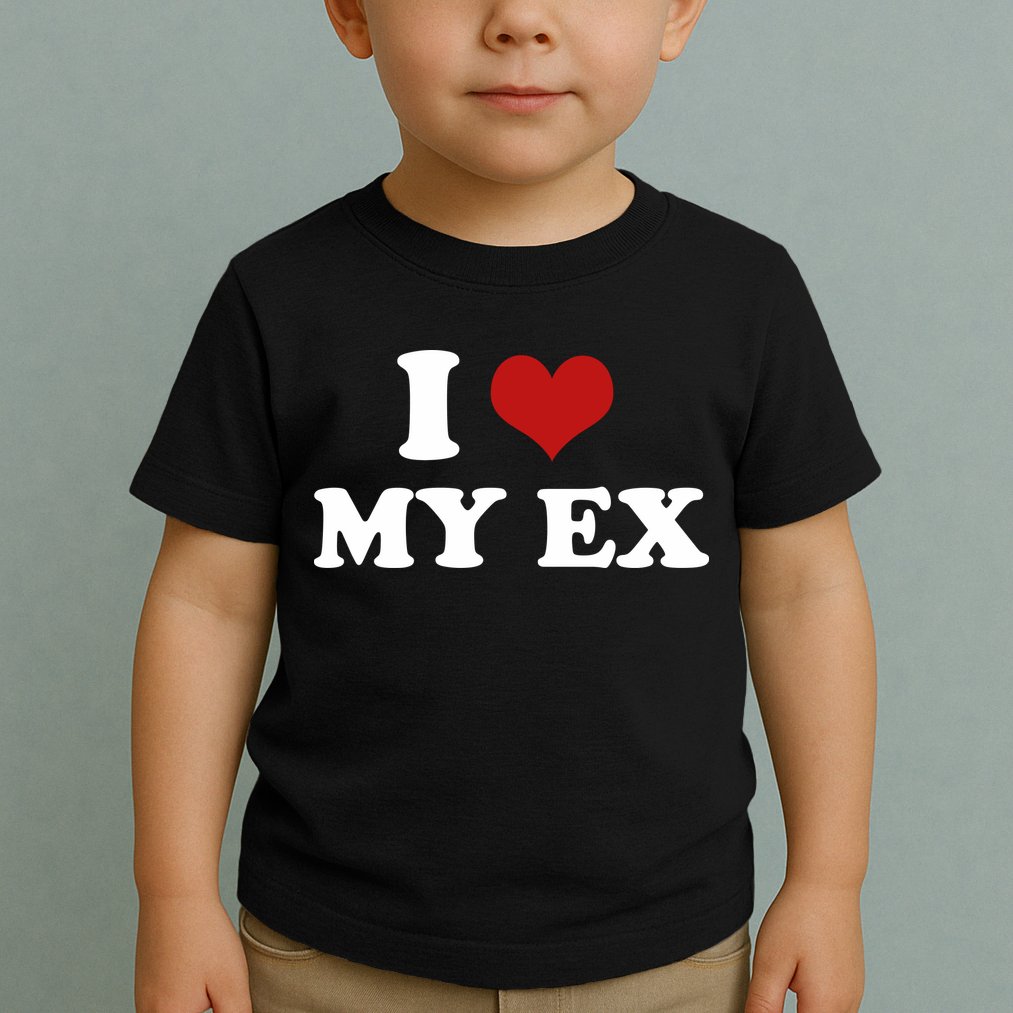 I Love Heart My EX 2000s Style Meme Tee Toddler T-Shirt