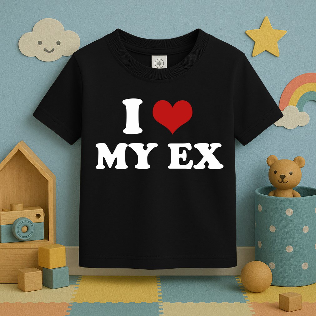 I Love Heart My EX 2000s Style Meme Tee Toddler T-Shirt